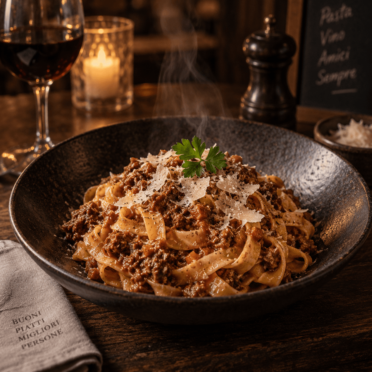 Tagliatelle ao Ragù de 6 Horas